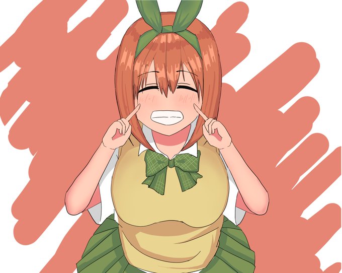 笹野 ひろ@skeb募集中さんがTwitterに投稿した中野四葉(五等分の花嫁)のイラスト。