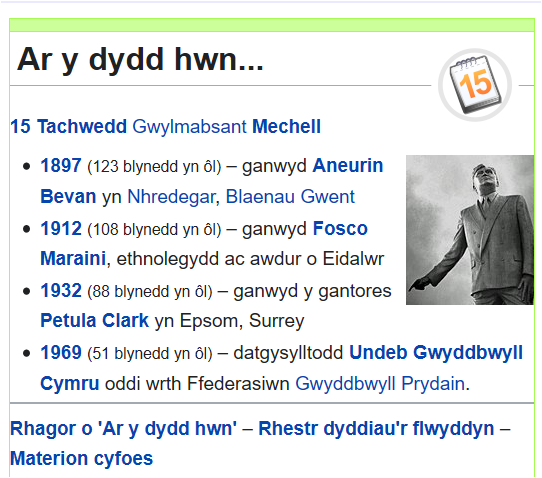 WiciCymru's tweet photo. #aydh 15 Tachwedd Gwylmabsant Mechell.

Ar y dydd hwn yn 1897 y ganwyd Aneurin Bevan yn Nhredegar, Blaenau Gwent. Ganwyd Bevan yn Nhredregar yn fab i lowr... #NHSCymru
https://t.co/6ZINFwbroN https://t.co/YD8ki6rRlG