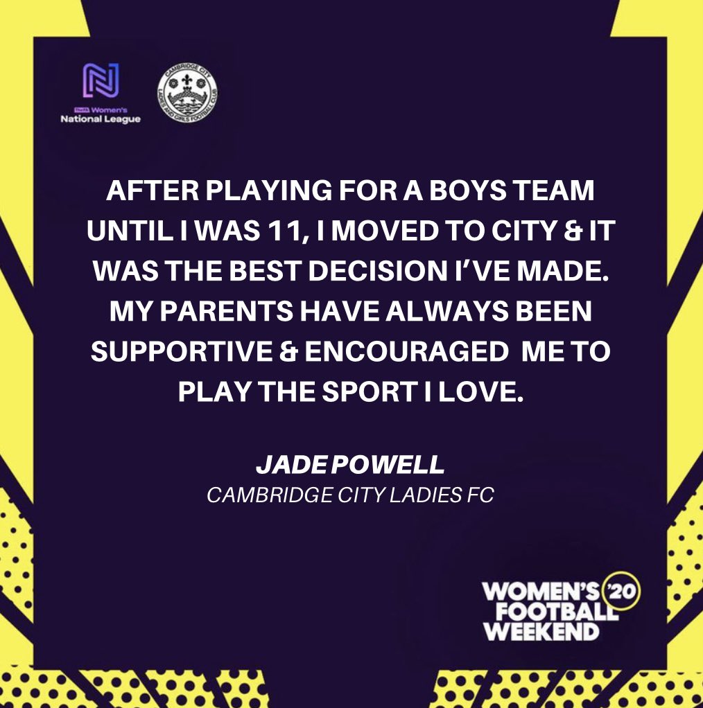 cambscitygirls's tweet photo. Thereโs definitely a theme here with long serving players at our club! Next up, we hear from @jade_powell19 ๐๐ฝ
#WomensFootballWeekend @FAWNL https://t.co/QWnsZ00YXe