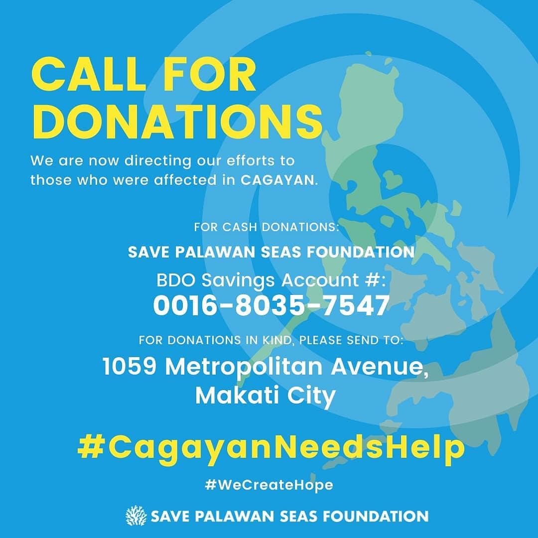 _DiploMatts_'s tweet photo. Reposted from savepalawanseasfoundation
We are aiming to deliver the relief goods on Tuesday, November 17, so for those who wish to donate in kind, please deliver by then.
Thank you very much πππ»
#CagayanNeedsHelp #UlyssesPH #RescuePH #WeCreateHope https://t.co/S51nyqnK4g