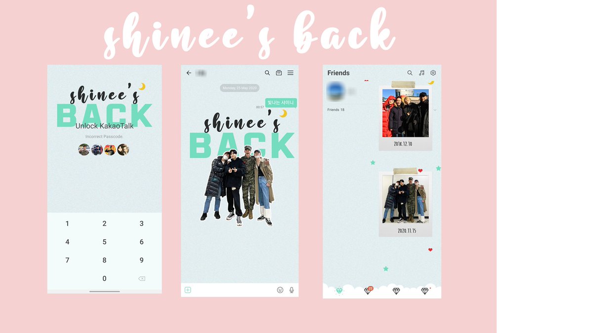 year_of_us's tweet photo. 안녕하세요. 오늘 샤이니가 귀엽다는 것을 기념하기 위해 간단한 카카오톡 테마를 준비했습니다. 안드로이드 전용입니다.

Made a quick kakao theme cuz SHINee's back and they cute.

Android only. 

https://t.co/e4xdGeYZWp

#샤이니 #SHINee #MINHOisBACK #2020_SHINeeisBACK https://t.co/ggY26PvIdf