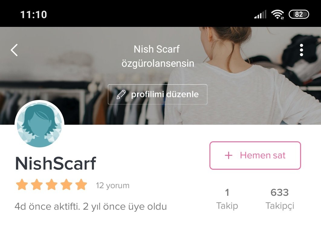 Bizde bir güzellik yapıp gardropsta yetisebildigimiz kadar ürün satışı yapacağız. Hemde elimizdeki ürünleri çok uygun fiyatlarla kargo ücretsiz şekilde. Kapıda ödeme yapmak isteyenler için kargomuz bu sene guncellemesiyle 15₺ 😓
gardrops.com/NishScarf