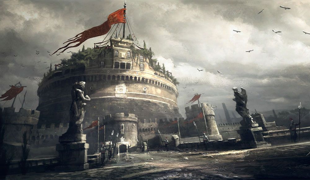  #AssassinsCreed    #ACFacts: 3Archangel Michael's statue was not put in AC bc it was placed in 1536. Brohood takes place b4 that.Bridge was made in 239 AD to be the only entry tobc.1688, Bernini added 10 angels.-10 angels exist in ACB,Tbh,it makesflashier!12/13