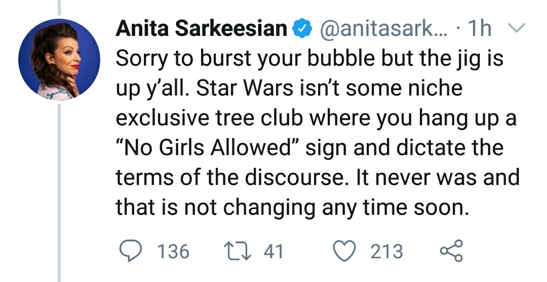 Okay, Captain Sark is doing the "this is because I'm a woman" thing.Let's have a thread.WOMEN RESPOND TO ANITA SARKEESIAN
