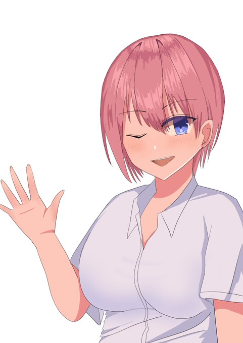 笹野 ひろ@skeb募集中さんがTwitterに投稿した中野一花(五等分の花嫁)のイラスト。