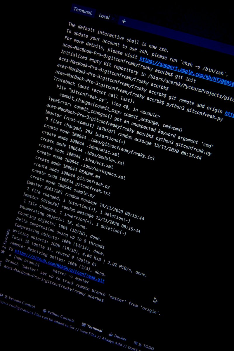 Whew, success !It committed .idea IDE folder in addition, who cares?!! Now we can run 3 or 1000 commits per day if we wish!Next, let’s wrap this in a cron job that runs everyday.