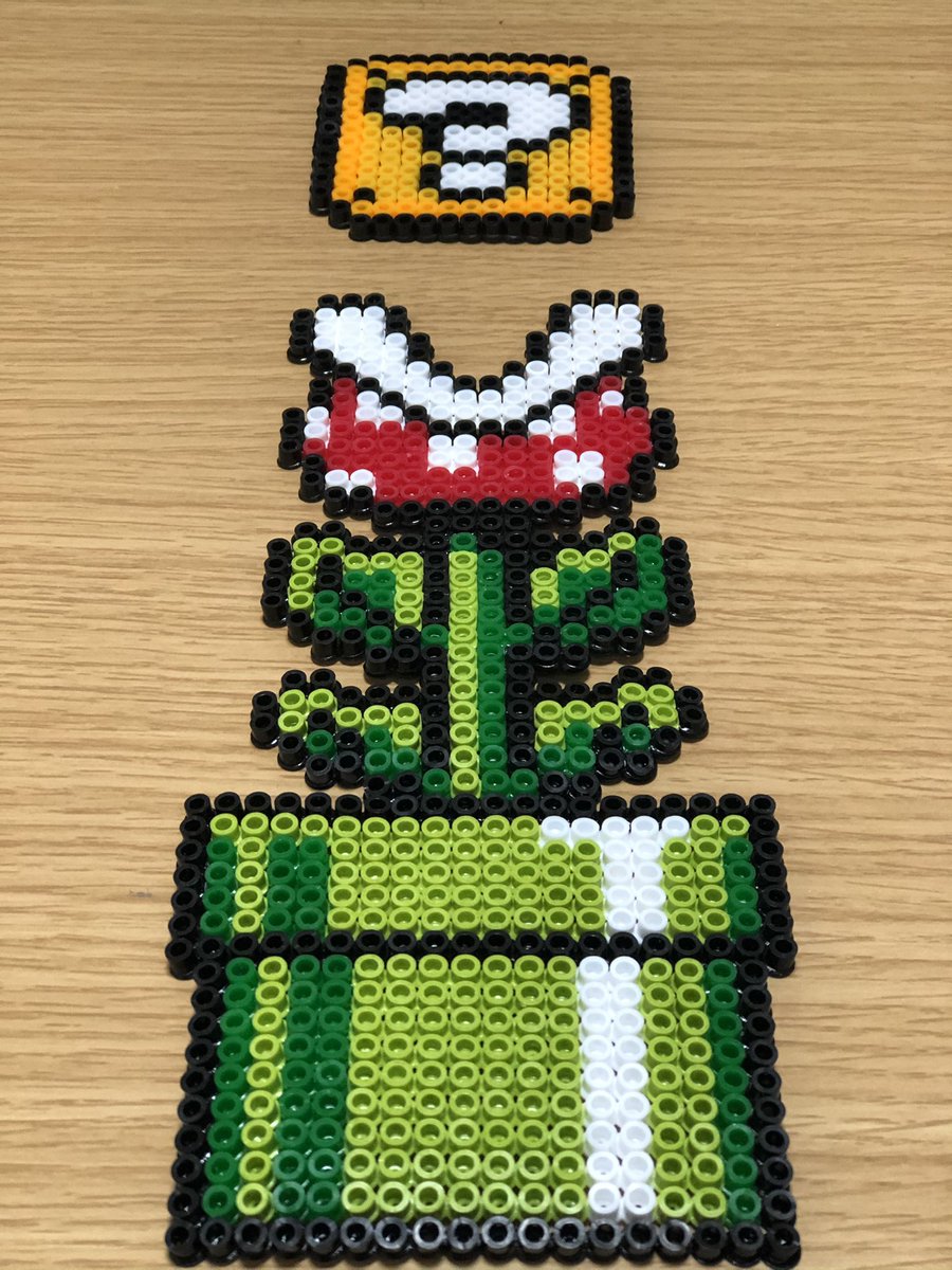 あじたま のんびりちまちまするの楽しい 休日最高 アイロンビーズ マリオ パックンフラワー はてなブロック おうち時間 T Co U2oytj7edl Twitter