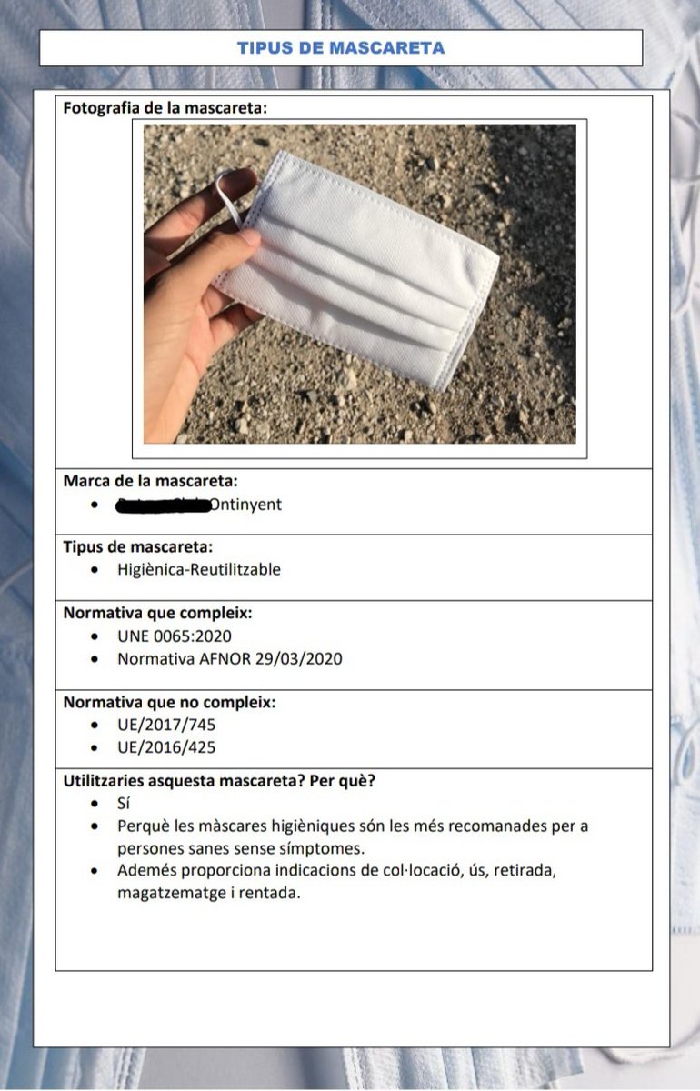 MariolaScience's tweet image. Sencilla tarea aplicable a cualquier nivel y programa. Consiste en analizar y ser críticos sobre las mascarillas que utilizamos en nuestro día a día. Adaptable para realizarse a mano, a ordenador, en el aula o en casa.!No te fíes de todo lo que se vende!#profesBioGeo #profesCovid