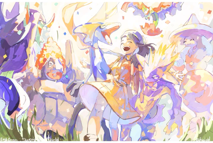 1周年早い…おめでたい…これは剣盾旅パの絵です 