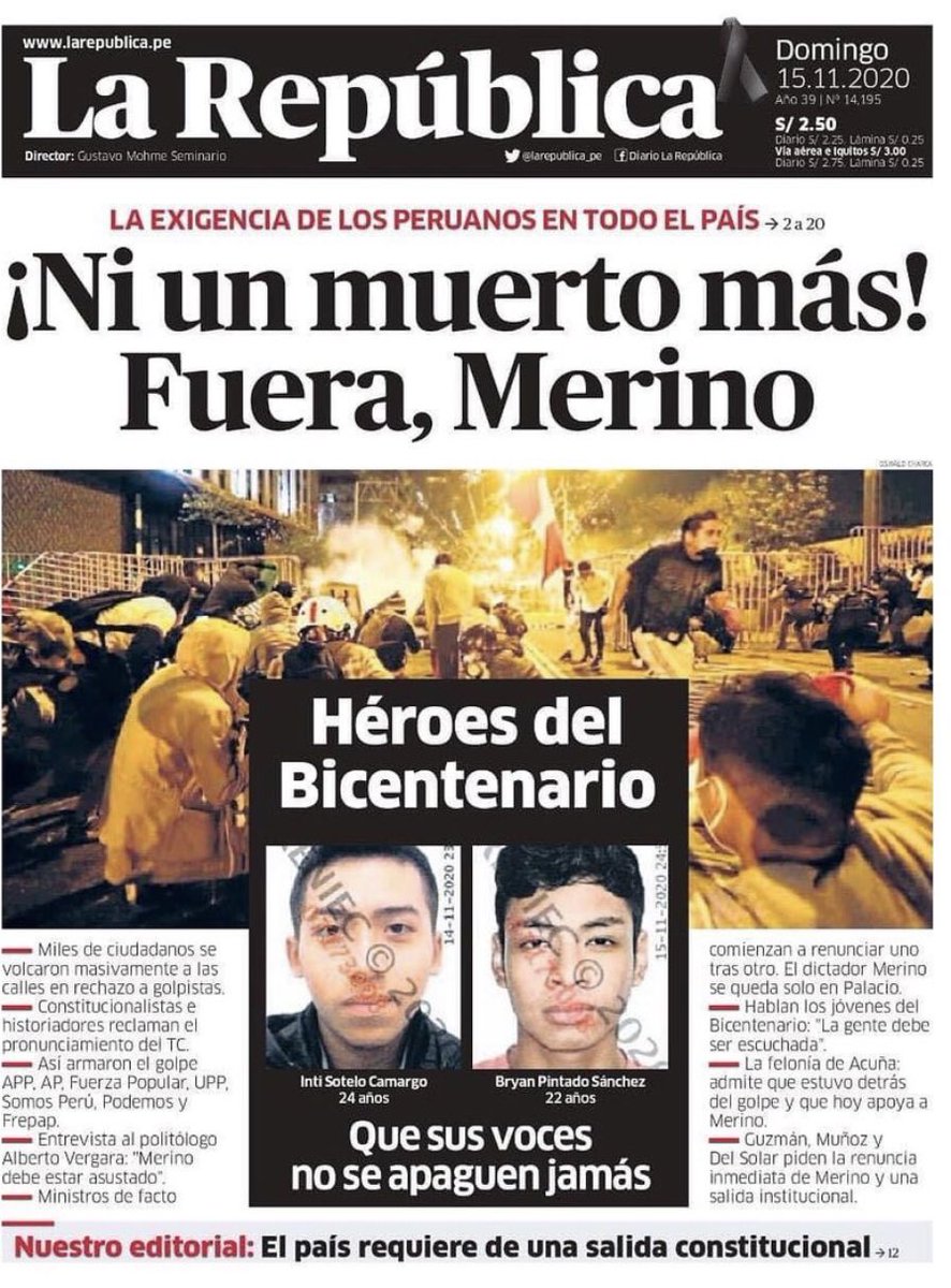 bitchibambi's tweet photo. Mi primo salió a marchar por su patria. El no regresó

#MerinoAsesino https://t.co/Bq24LzvGR7
