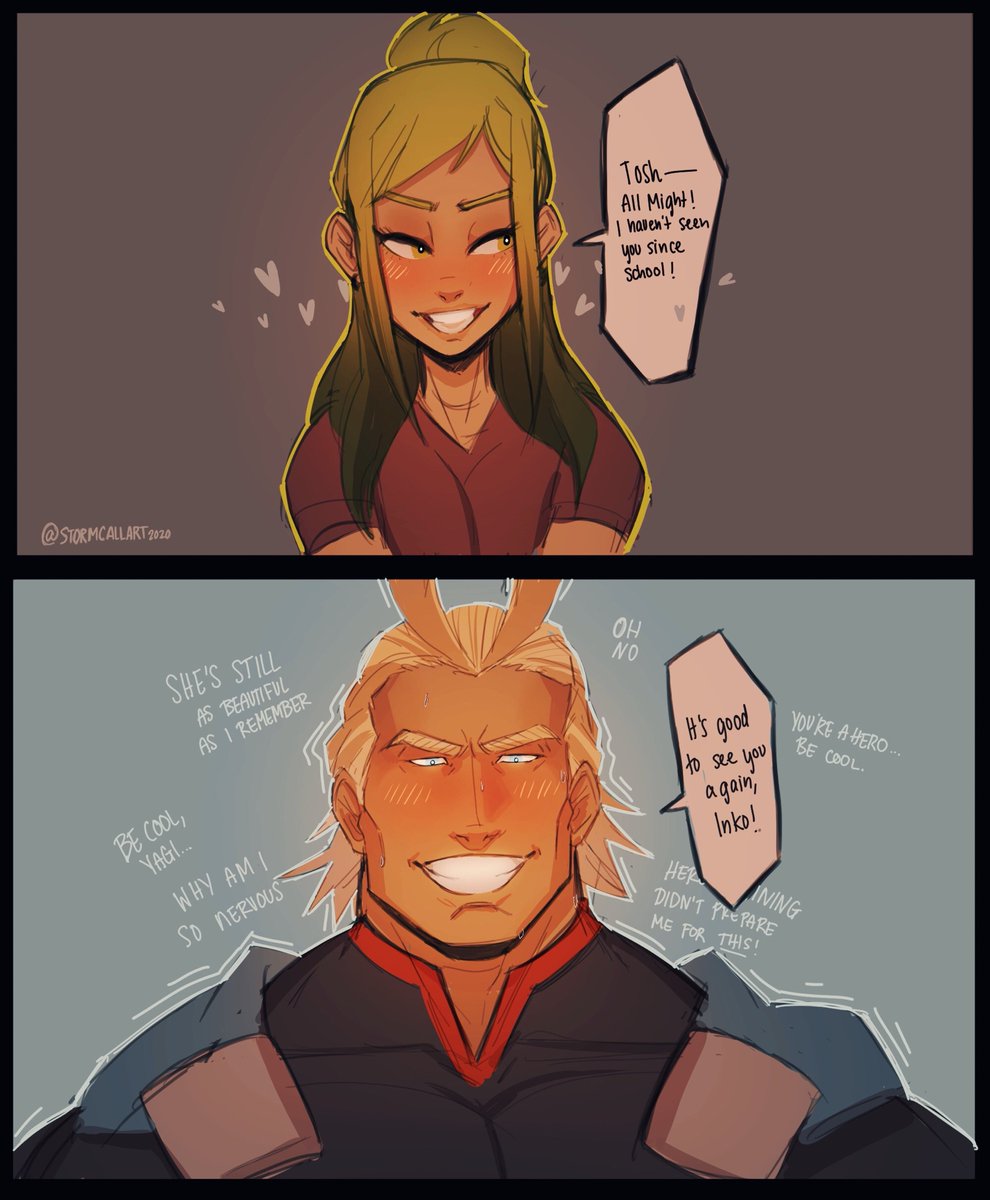 #inkomight #yaginko No matter how much hero training , All Might still gets flustered easily. (Sweetheart AU) ?