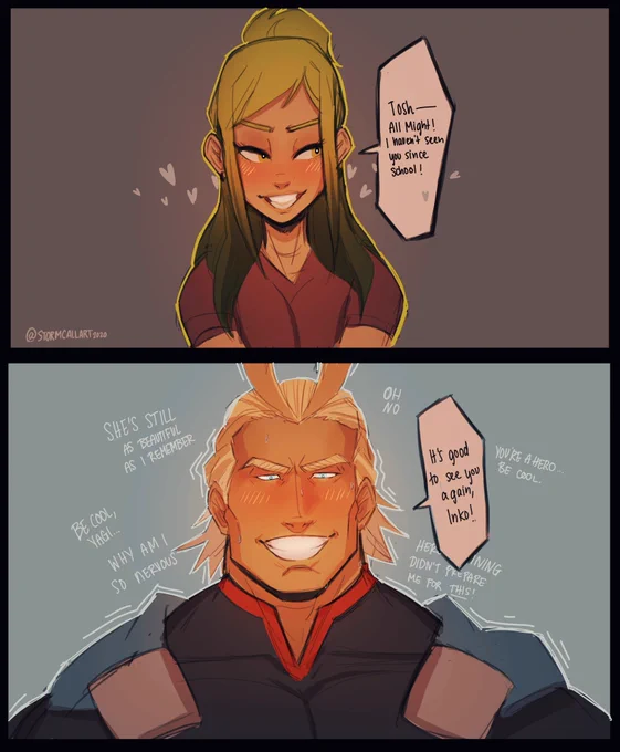 #inkomight #yaginko No matter how much hero training , All Might still gets flustered easily. (Sweetheart AU) ? 