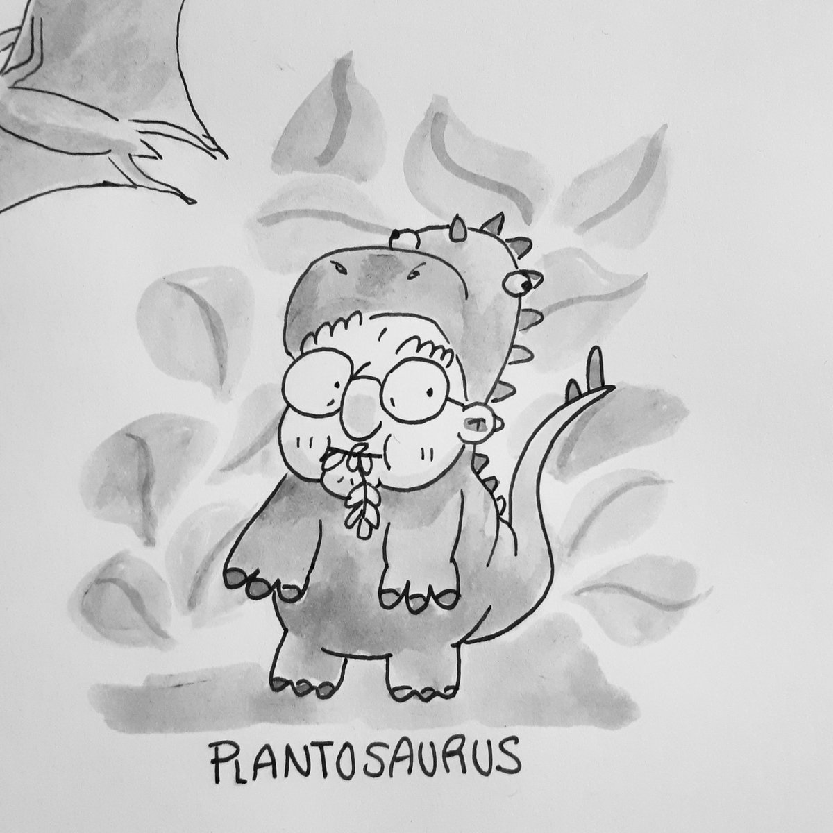 owlgress_illu's tweet photo. It's still #dinovember!
#grannyannie #illustration #ink #blackandwhite #brontosaurus #prehistoric #brachiosaurus #dinosaurs #vegetarian #costume https://t.co/eJ9MfAqPmm