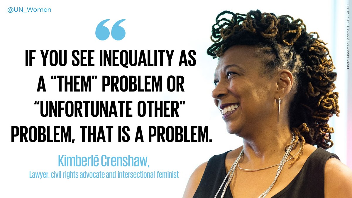 UN_Women's tweet photo. We're far from achieving equality. But through intersectional feminism, we can better understand one another and strive towards a just future for all. https://t.co/liwCCyL8LR https://t.co/jMvbR6L4l7