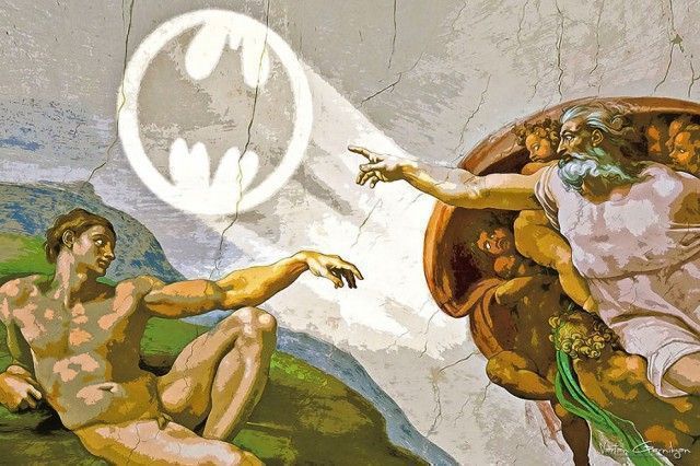fubiz's tweet photo. Famous Paintings Transformed into Batman Pop Art https://t.co/Bd3mfvufuv https://t.co/T58I4HUY7E