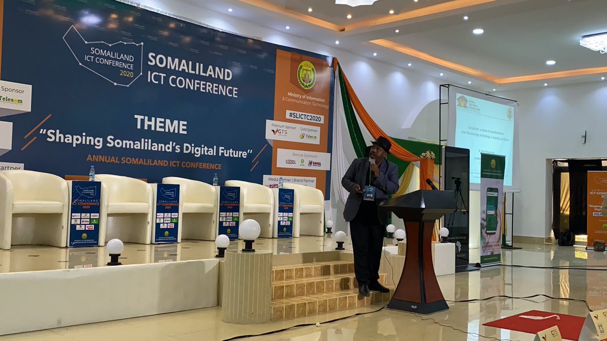 Ahmed_Vikrad's tweet image. I am Honoured to listen @JamaMusse Co- Founder of Redsea Cultural foundation &amp;amp; Hargeysa cultural Center presenting Topic about 

“ A Nation transformation and how emerging technology is shaping somalilands Future”

#SLICTC2020 @MinistryofICT1 @JamaMusse