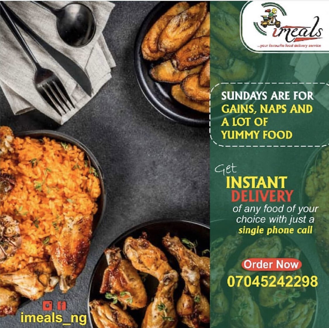 imeals_ng's tweet photo. Filling your tummy is what we care about.😊
The story of foodie and food
Try everything
Expect the best service from us
We will make your mood.
Desire according to ur mood.
Your favorite food delivery partner 🤝
Owerri:08164381667
Abuja :07045252298
#iMeals #sundayvibes https://t.co/vdL3GV7OmZ
