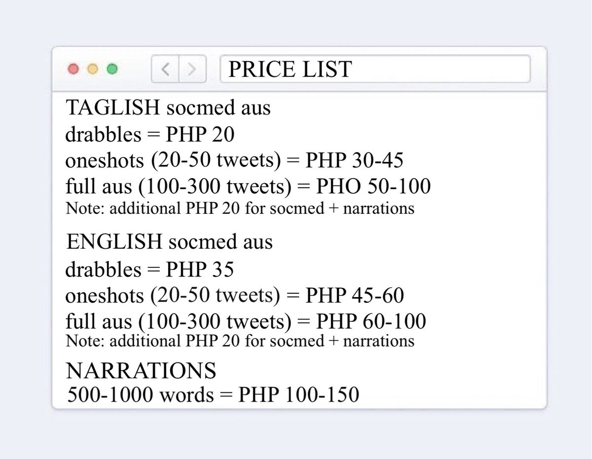 au_commission's tweet photo. HELP RT TO SPREAD!!

We are accepting writing commissions and currently have 7 opend slots. All proceeds will be donated. See photos for details.

Kindly DM us if interested and for questions!
#ManunulatHelps #BangonPilipinas https://t.co/bfpgosajtd