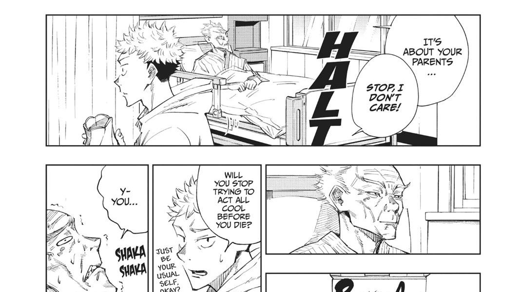 After that, Yuji is taken in by his grandfather who seems to know something about his parents but unfortunately died before saying it 