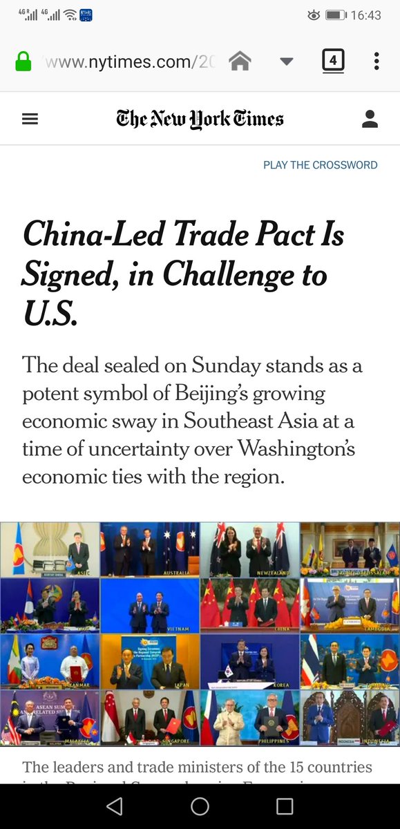 tomwxj's tweet photo. I thought RCEP was mostly initiated and led by ASEAN. It's interesting to see "China-led" or "China-backed" or even "China's". #NarrativeShaping https://t.co/QyE799NpiX
