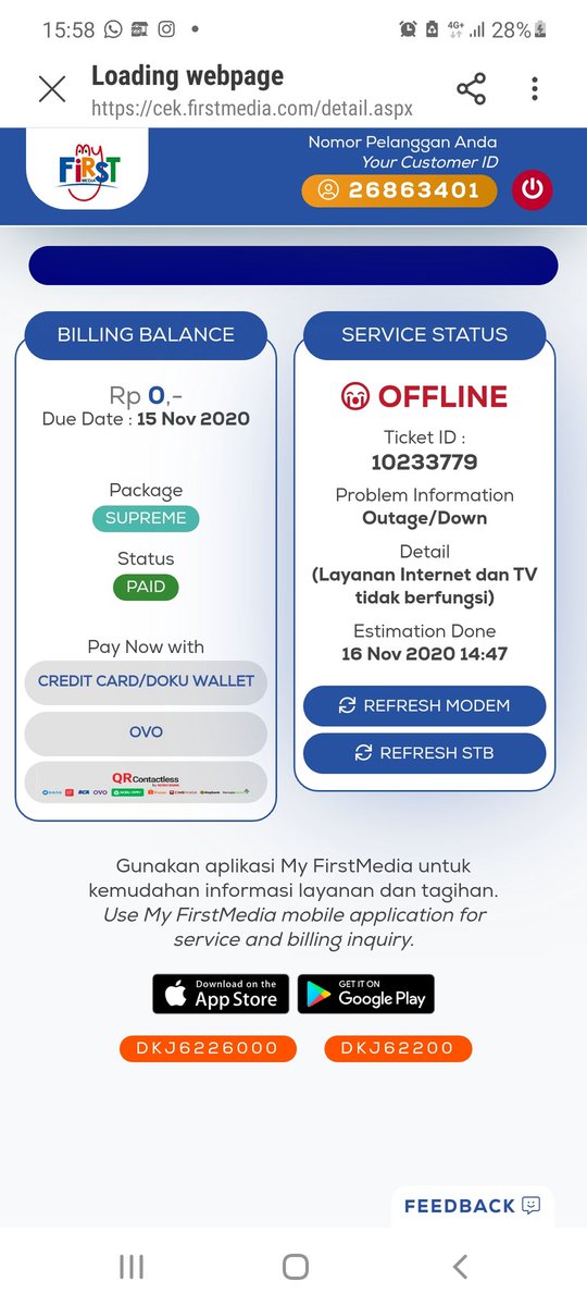 ariendasapari's tweet photo. @FirstMediaCares  BOSEN. SETIAP HABIS BAYAR TAGIHAN SELALU GINI.
BOSEN ! https://t.co/FnWiskjINE
