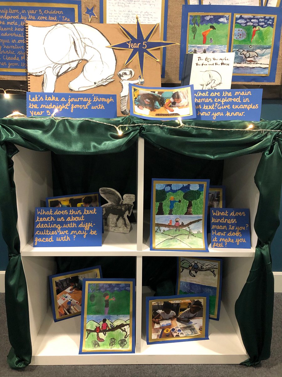 Year5WT_sch's tweet photo. A fantastic achievement for year 5 children to see their published work inspired by ‘The Boy, The Mole, The Fox and the Horse’. They should be extremely proud of their learning! @charliemackesy @WestThorntonSch https://t.co/lejVjZydr5
