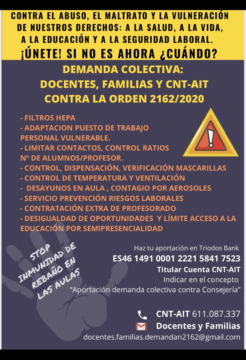 Trabajadorxs de la Enseñanza de Madrid en Asamblea (@tema_ensenanza) on Twitter photo 