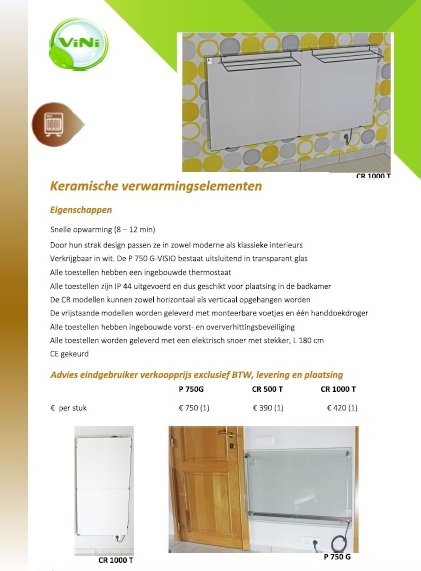 Chauffage kapot of bijverwarming nodig, geen probleem "VINI GREEN" helpt je onmiddellijk met de keramische IR panelen, comfort, gezellige warmte, directie installatie in het stopcontact. Info@vini-green.com