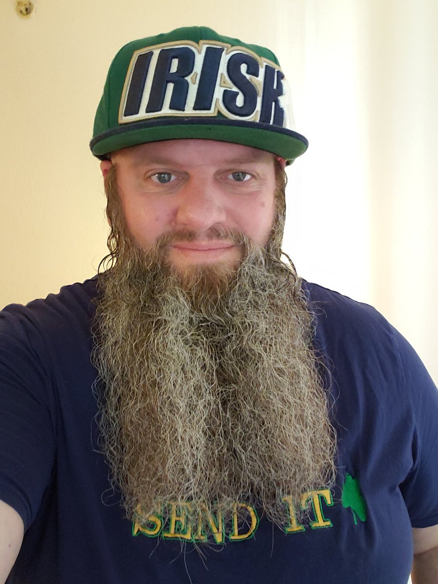 Baddest_Beard's tweet photo. Celebrating Notre Dame's win... Fighting Irish!!! 
🔥🔥🔥🏈💙☘💛☘💚
#WeAreNotreDame
#FightingIrish #NotreDame 
#NotreDameFootball 
#BadBeard #BigBeard #beard https://t.co/BhvYwSzo7W