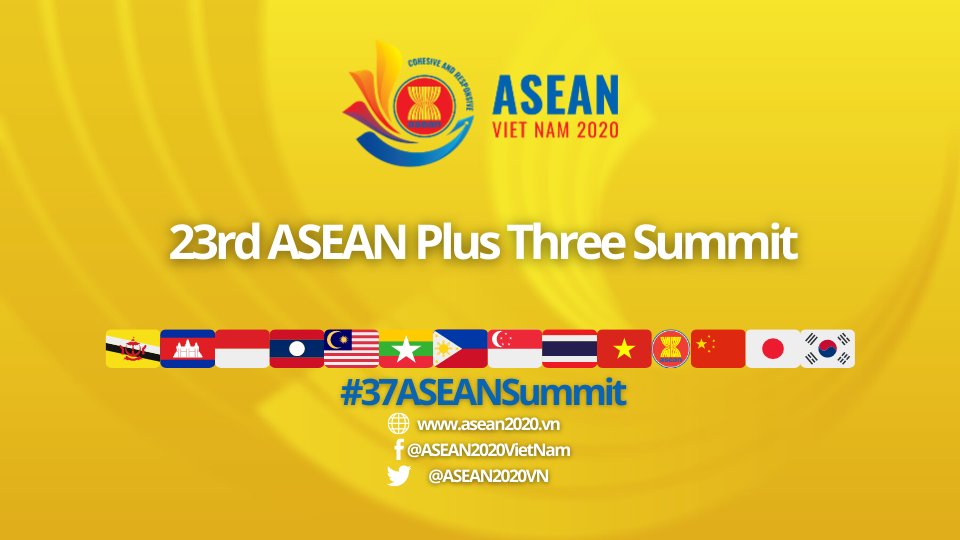 #ASEAN2020VN
#CohesiveAndResponsive
#37ASEANSummit 

Leaders from <a href="/ASEAN/">ASEAN</a> and 🇨🇳🇯🇵🇰🇷 shared the view on the need to enhance their cooperation in the COVID-19 fight and economic recovery.
➡️bit.ly/36GTE0M