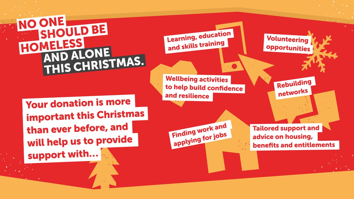 crisis_uk's tweet photo. Change someone's life this Christmas. Did you know supporting Crisis this Christmas can also help to fund our year-round work - providing training, education and advice and helping people take that first step out of homelessness.

You can change a life: https://t.co/Um6zoVlt5p https://t.co/a10blgfuZ4