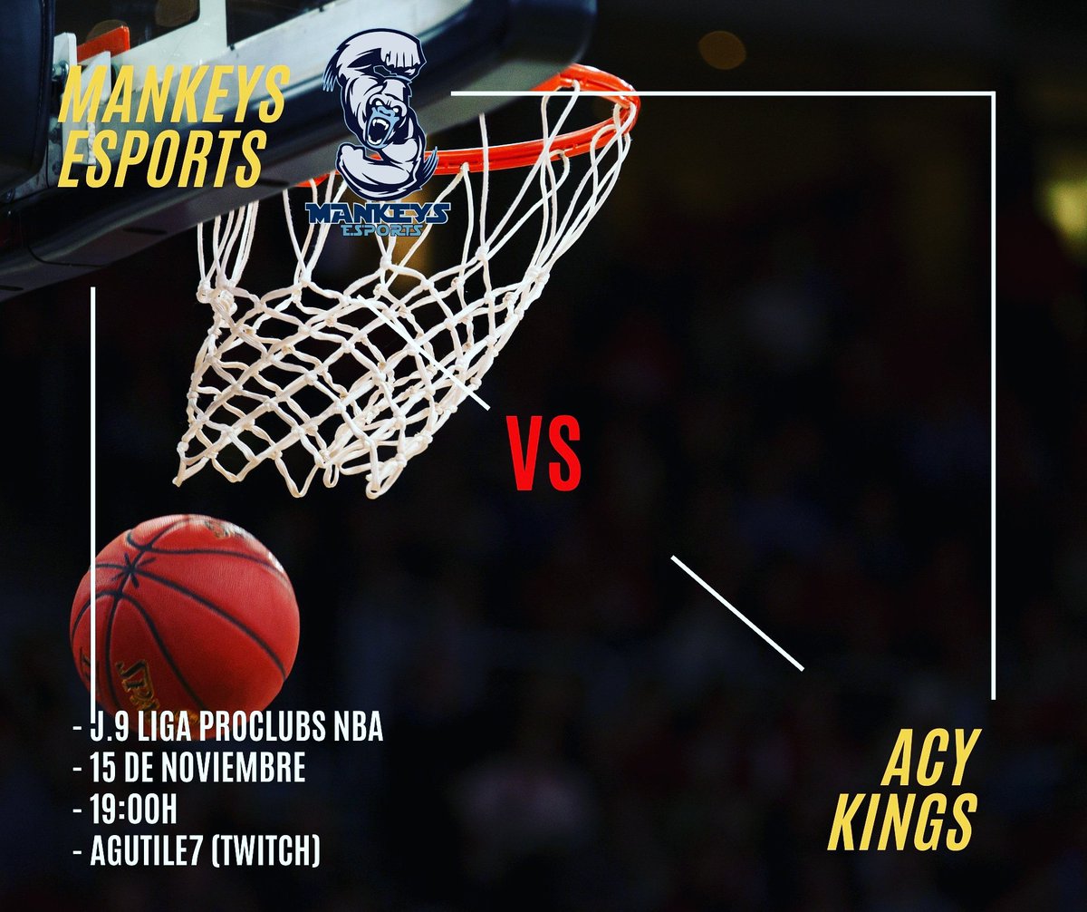 MankeysEsports's tweet photo. 📣 It's Game Day!!
🎽 J.9 Liga @ProclubsN: Mankeys Esports vs Acy Kings (Xbox)
📆 Domingo 15 de noviembre a las 19:00h
🖥️ Agutile7 (Twitch)
#GoMankeys🐵 https://t.co/NKPYJ6fkXR