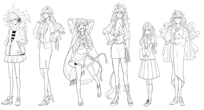 寮長♀ちゃんにいであちゃんが追加されました。
あとはまれうすちゃんだー!全員描いたらいつもみたいにベタと影とポイントカラー入れて仕上げる予定です! 