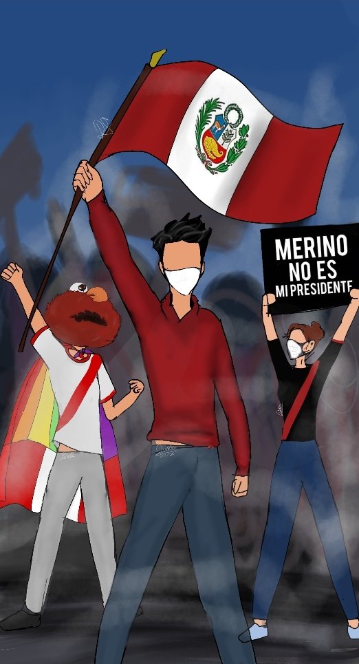 sweet_7u7's tweet photo. EL PERÚ ESTA HERIDO, PERO JAMAS SE RINDE, un pequeño dibujo para los que están arriesgando su vida por su país
#Peru #PeruEstaEnNuestrasManos #PeruLivesMatter #dibujodigital #MerinoNoEsMiPresidente  #DIFUNDIR #PeruTeQuieroPorEsoTeDefiendo  gracias y cuídense mucho. https://t.co/XwBZu1BsEE