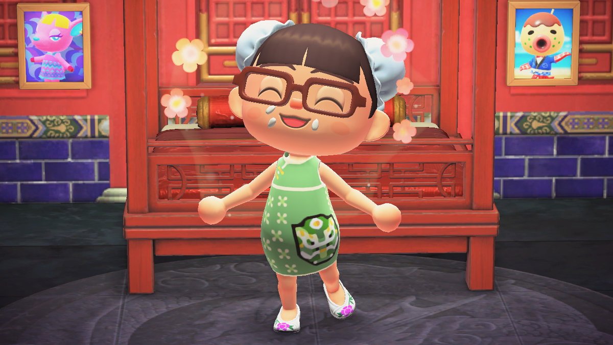 SilviaWayne2's tweet photo. NEW: Chinese New Year Cheongsam - Lion Dance (Green Version)
#AnimalCrossing #ACNH #NintendoSwitch #ACNHModel #ACNHDress https://t.co/tFdYkm0v48
