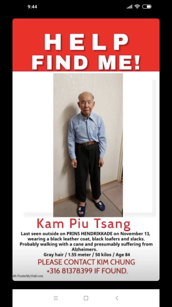 kuitenbrouwer's tweet photo. Deze man, buurtgenoot van @JessKuit, A’dam, Nieuwmartkt, is al 2 dagen vermist. Hij is mogelijk verward en heeft niet erg warme kleren aan. Tipgevers plaatsten hem gister in de Pijp en Oud-Zuid. Als je hem ziet of over hem hoort, geef het ajb door aan zijn familie of de politie! https://t.co/70c1YwReAY