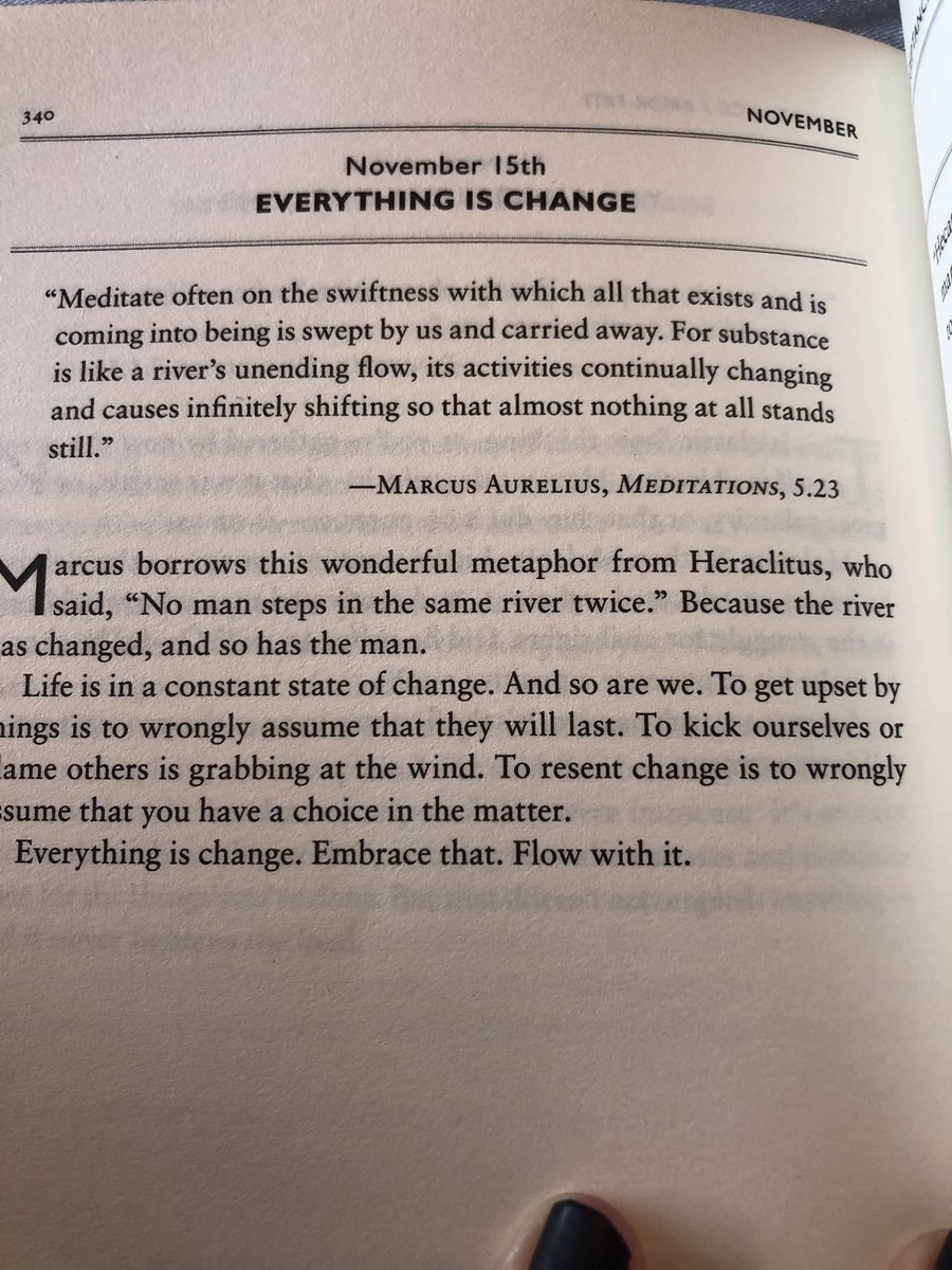 Gillian Prue, PhD (@gillianprue) on Twitter photo To get upset by things is to wrongly assume that they will last....Everything is change. Embrace that. Flow with it 🙏🏻<a href="/RyanHoliday/">Ryan Holiday</a> <a href="/dailystoic/">Daily Stoic</a> helping with these strange times To get upset by things is to wrongly assume that they will last....Everything is change. Embrace that. Flow with it 🙏🏻<a href="/RyanHoliday/">Ryan Holiday</a> <a href="/dailystoic/">Daily Stoic</a> helping with these strange times