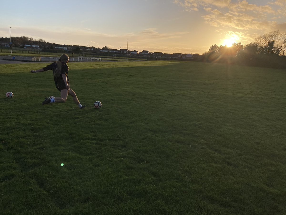 100 goal kicks later and off she goes on a run #lockdownexercise