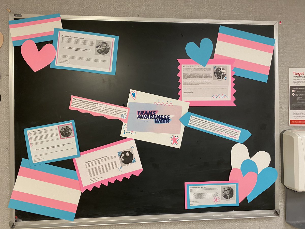 Celebrating Transgender Awareness Week @ 223! #worksomewhereyoulove #D110 #TransAwarenessWeek