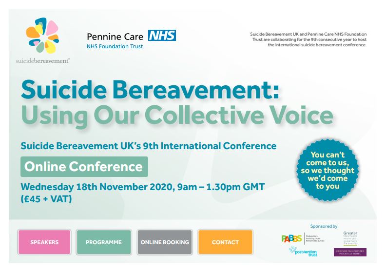 SBUK11's tweet photo. Currently, 704 people from 20 countries, across 4 continents have registered to attend Suicide Bereavement UK's international ONLINE conference on the 18th Nov.  Places still available until 6pm (GMT) on 17th Nov.  Please RT.  #CollectiveVoice
https://t.co/vuzNP4jAkY https://t.co/FnkzMEj5k7