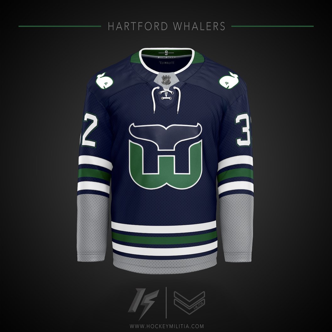 Whalers Hockey Jersey Blue