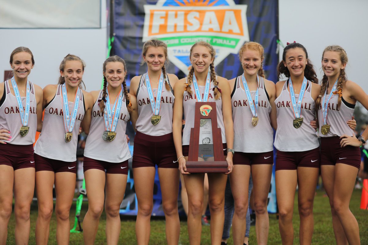 flrunners's tweet photo. Back-to-back 1A team state champions! 

@ScaCross boys &amp; @OakHallXC girls defend their team state titles this morning at Appalachee Regional Park! https://t.co/NmmTRZaOEz
