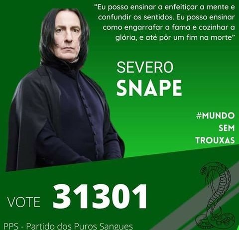 EuSeveroSnape's tweet image. Se lembrem mais tarde votem 31301!