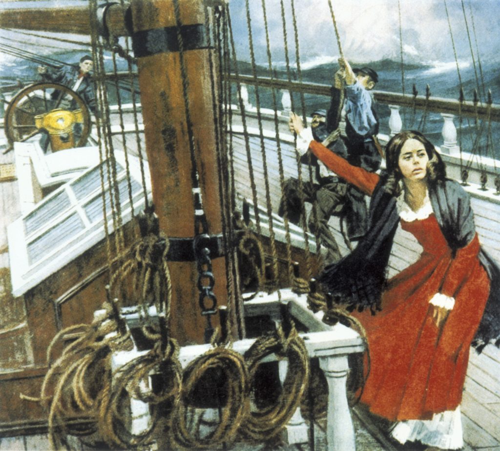 EcoClipper's tweet photo. #OnThisDay in 1856 19 y/o Mary Patten became first woman to command a Clipper when her husband/Captain fell ill. Mary sailed for 56 days rounding Cape Horn and safely landing their cargo in San Francisco!

Source: https://t.co/R0xOHwTlKT
Image: https://t.co/UJgTeDoHuI  #sailcargo https://t.co/f1p5VFAGR0