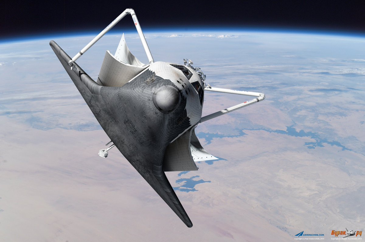 La navette emportait aussi deux masses, simulant les deux bras robotiques que la navette aurait dû avoir sur ses vols futurs.Ce vol n'était qu'un vol de démonstration, et Bourane était dépourvue de nombreux systèmes. Elle ne pesait que 85 000 kg, au lieu de 105 000 kg.