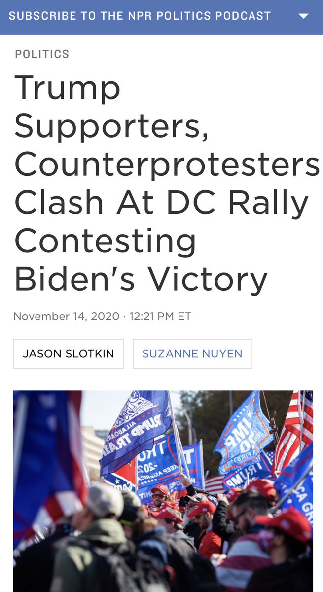 avatans's tweet photo. An ‘objective’ reporting by ⁦@NPR⁩ refuses to name the ‘counterprotesters’ - #AntifaBLM - #WithoutEvidence. https://t.co/AKBxlaEvsl