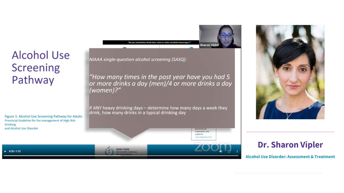 csam_smca's tweet photo. Always take it back to the basics: Alcohol Use Screening Pathway. Thank you Dr. Sharon Vipler for sharing on Alcohol use disorder and outpatient alcohol withdrawal management. #ISAMCSAM2020 #CSAMSMCAFudamentals https://t.co/uhlk6kuzkl