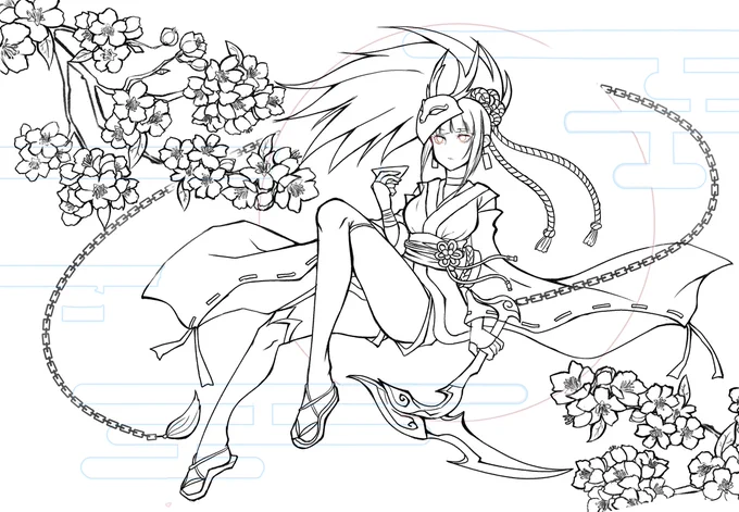 #皆さん線画と塗った後を見せてください
LOLのイラストコンテストに出したやつ('ω')ノ 