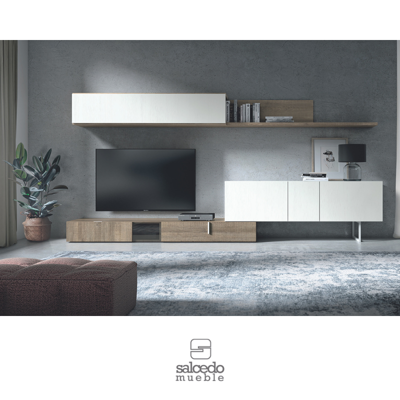 salcedomueble's tweet photo. A veces los huecos decoran tanto como los propios muebles. 

En salones como este, el juego de volúmenes y acabados enamora a primera vista 😍

#Muebles #Mobiliario #Fabricante #MuebleModerno #MuebleActual #SalonesModulares https://t.co/dS4XHZlMNy