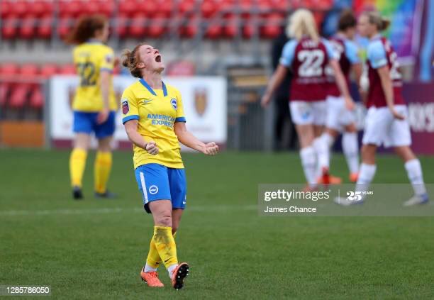 Both teams looking to prove themselves in the second half, but  @BHAFCWomen bring the win with a goal from  @RiannaJarrett! Elation as the final whistle blows captured by  @JamesChance5   #WomensFootballWeekend
